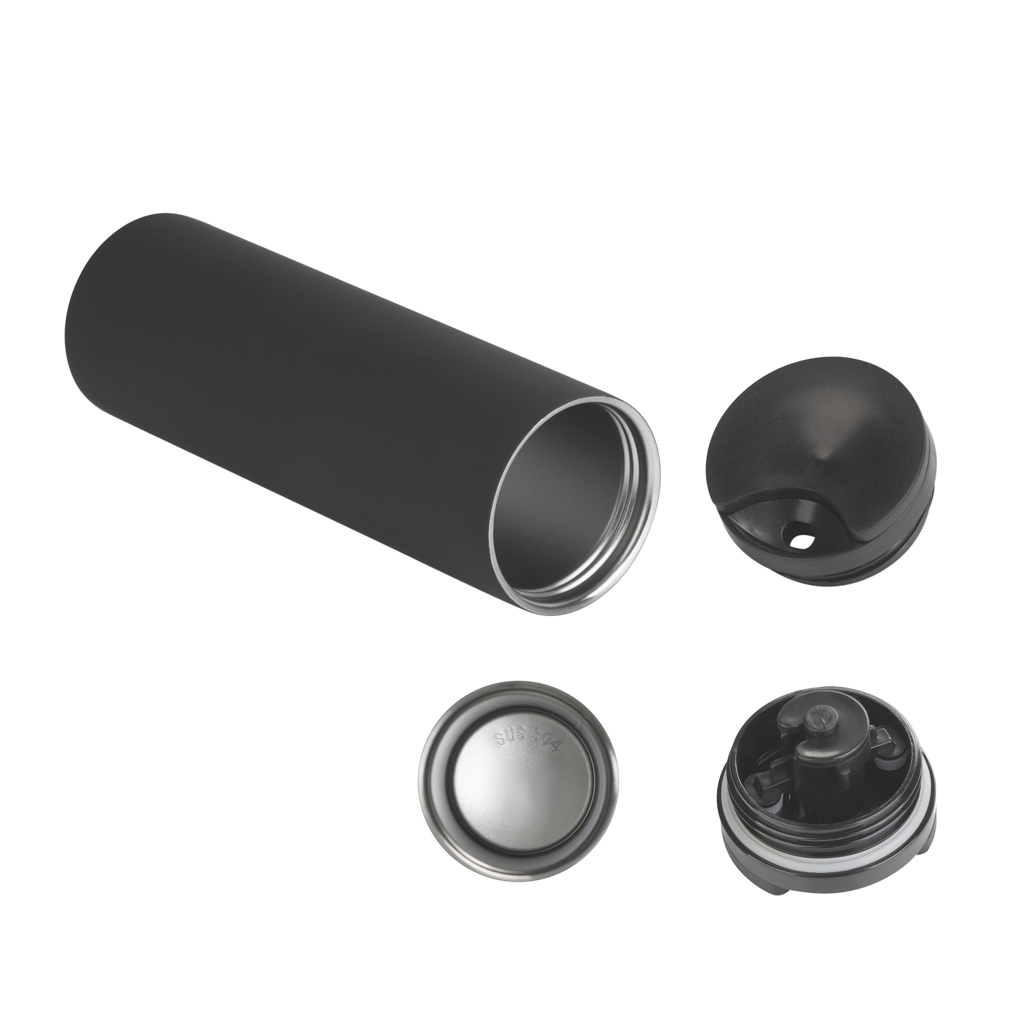 Термостакан "Брайтон" 500 мл, покрытие soft touch, красный