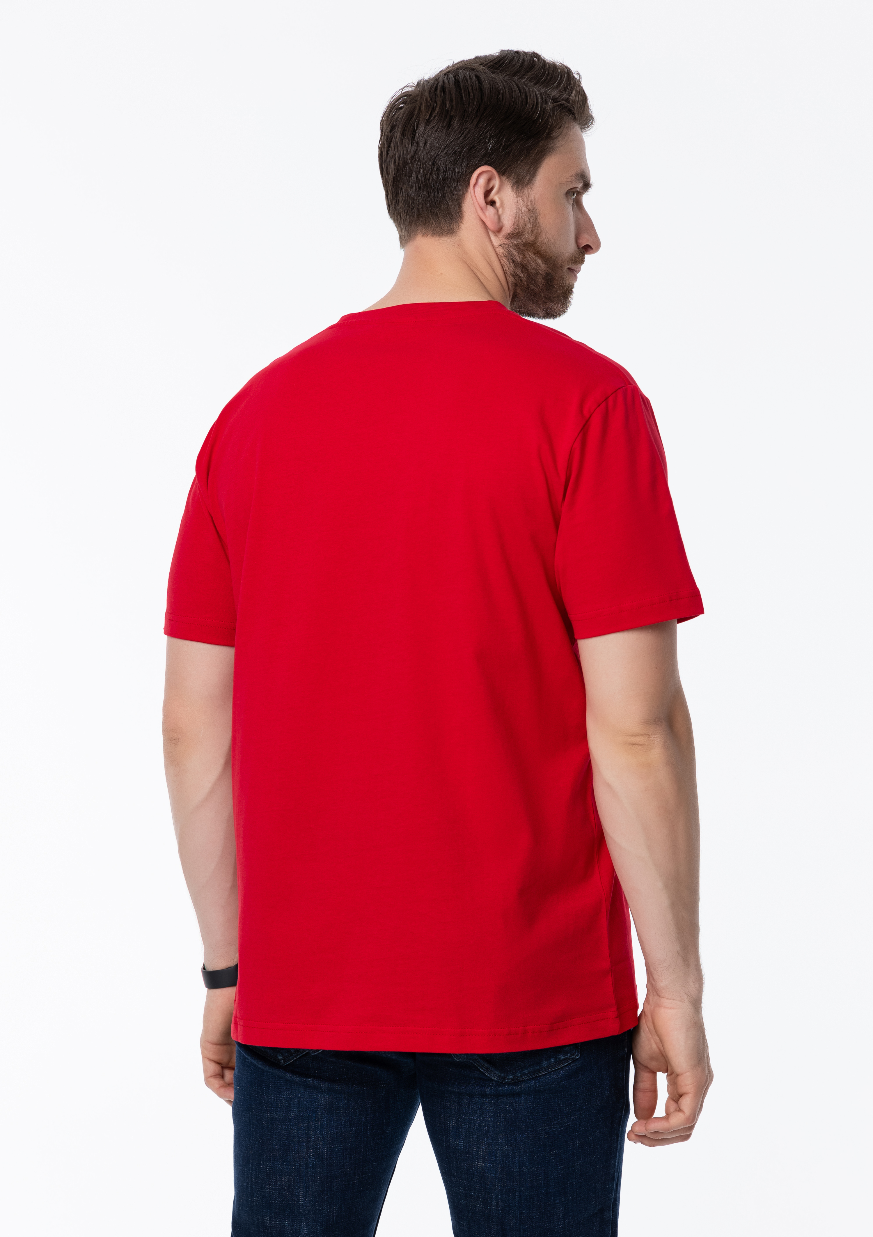 Футболка унисекс STAN, хлопок 150, 51, Красный,  (14)  (56/XXXL)