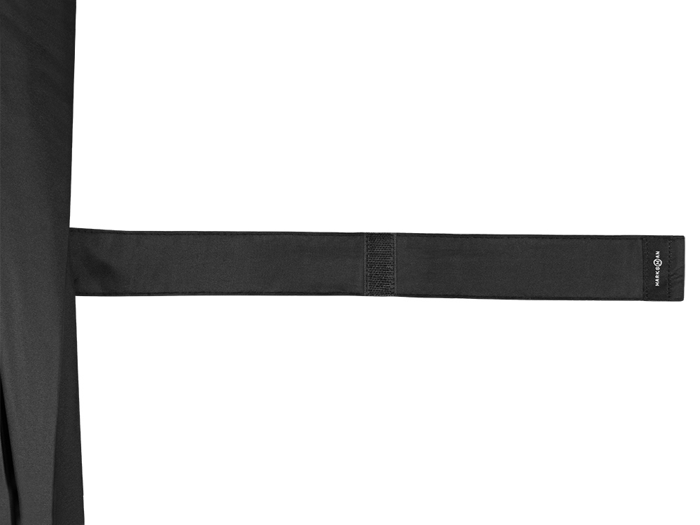 Зонт трость Square, полуавтомат 23, черный/серебристый