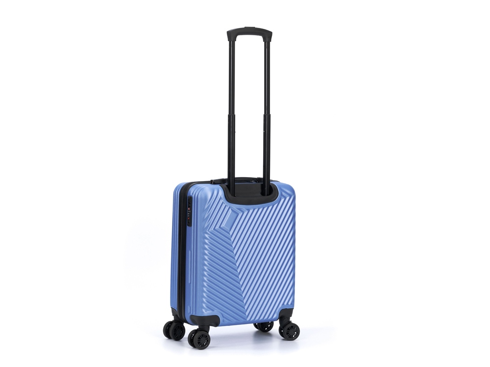Чемодан TORBER ЛАМА, синий, ABS-пластик, 38 х 21 х 55 см, 37 л