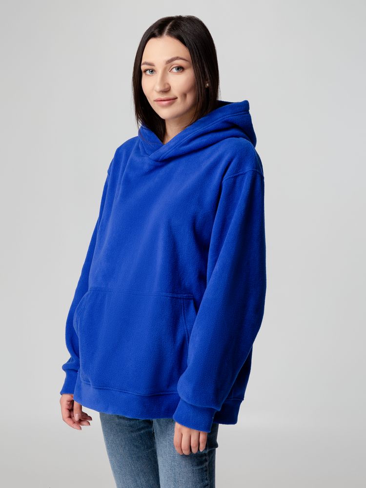 Худи флисовое унисекс Manakin, ярко-синее, размер XL/2XL