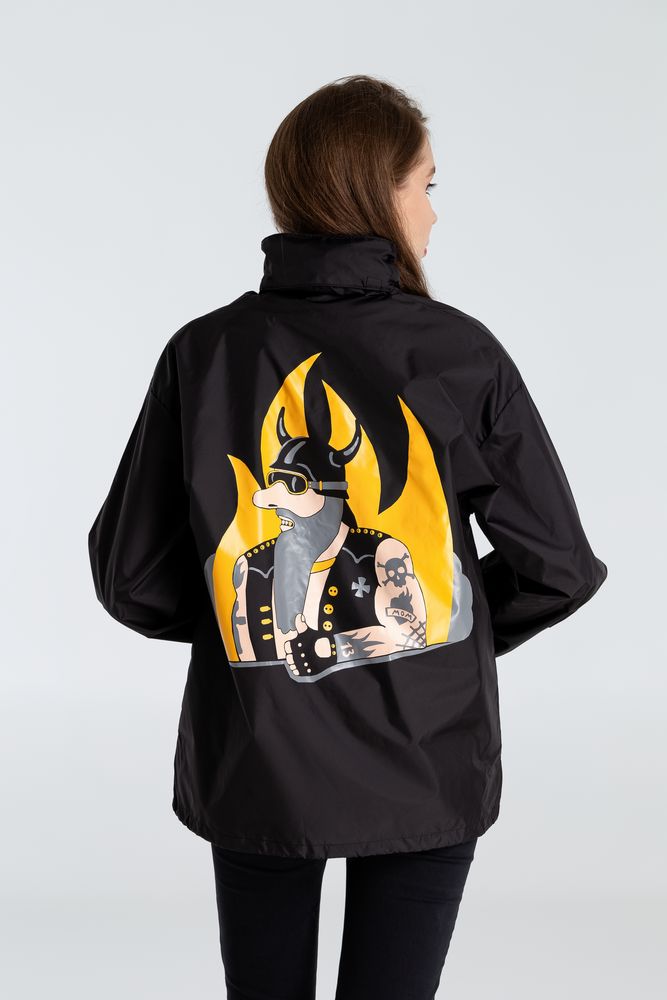 Ветровка «Живите двухколесно», ver. 2 — пример нанесения логотипа (Соль) | Print Logo