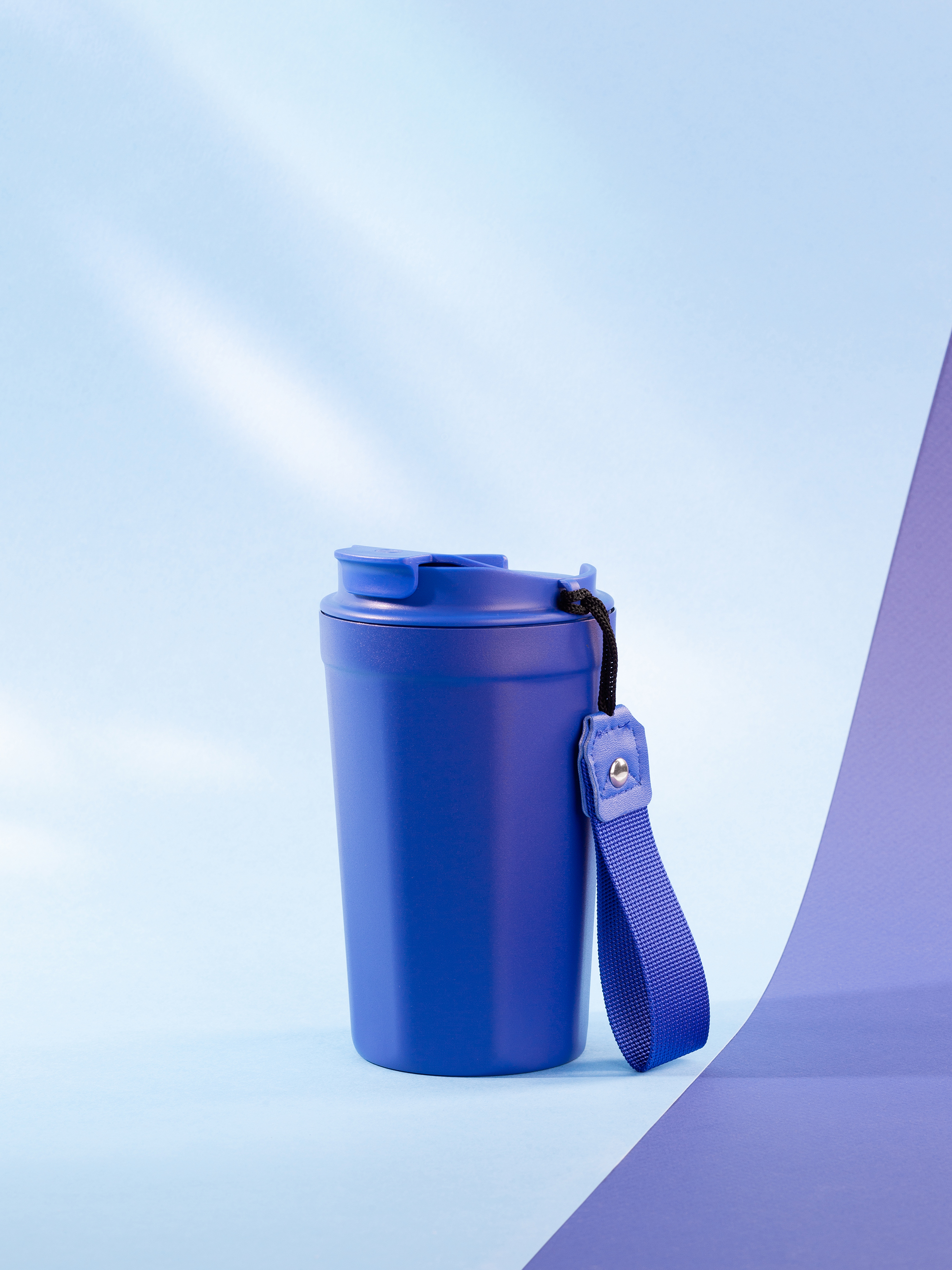 Термостакан "Eclipse" 400 мл, покрытие пудра, синий, красный