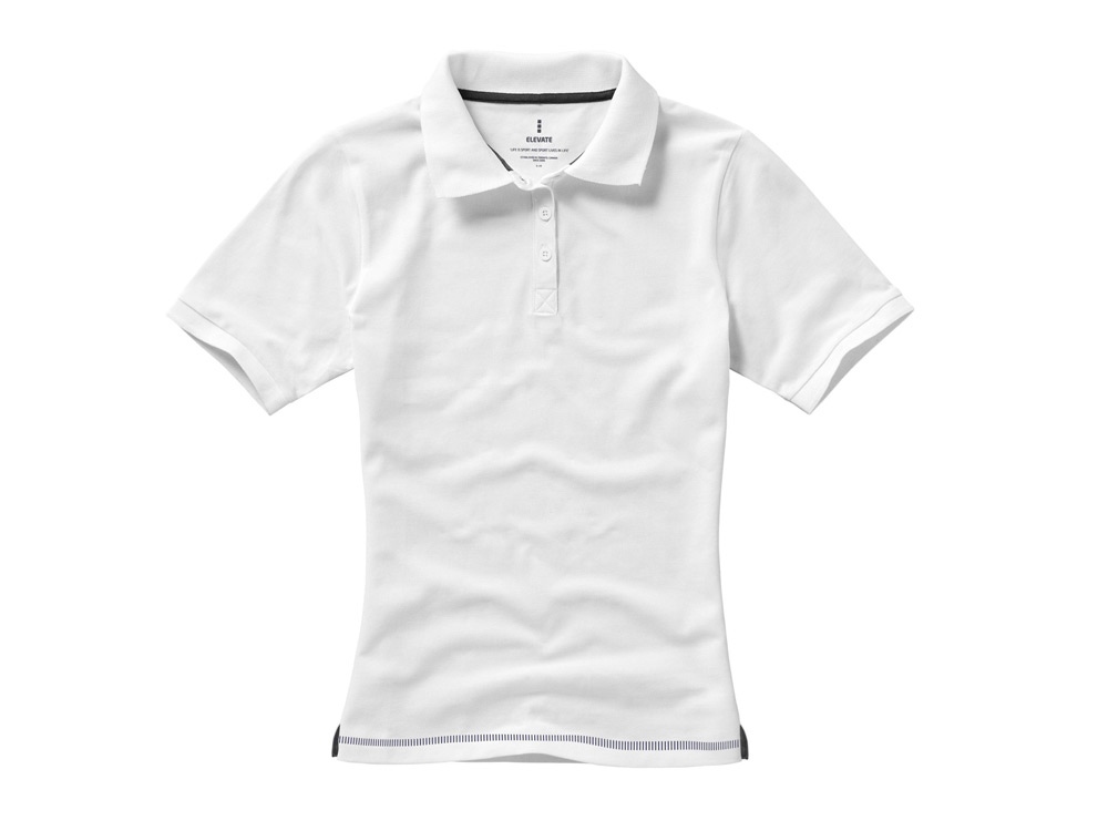 Calgary женская футболка-поло с коротким рукавом, белый/темно-синий