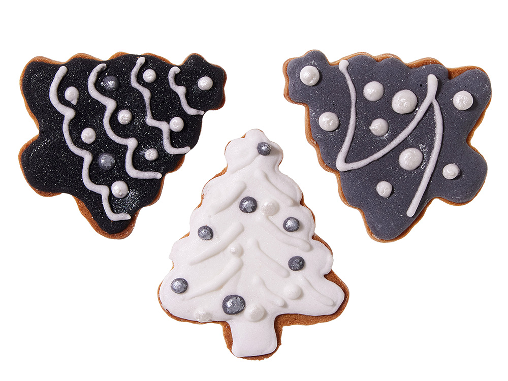 Набор новогодних имбирных печений в форме елочки с логотипом  | Print Logo