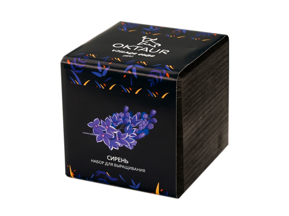Набор для выращивания Small village cube Сирень с логотипом OKTAUR | Print Logo