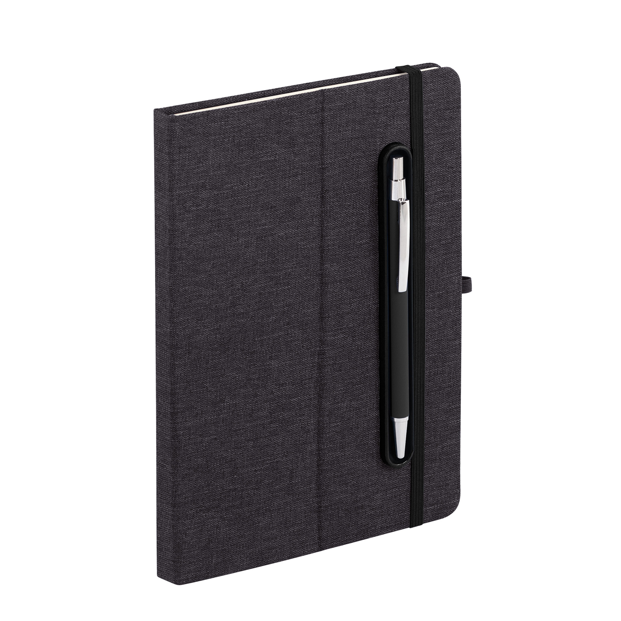 Блокнот "Magnet" с ручкой Ray на магните, с подставкой под смартфон, черный