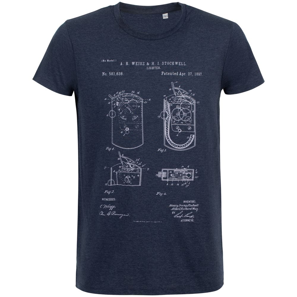 Футболка приталенная Old Patents. Lighter — пример нанесения логотипа (CoolColor) | Print Logo
