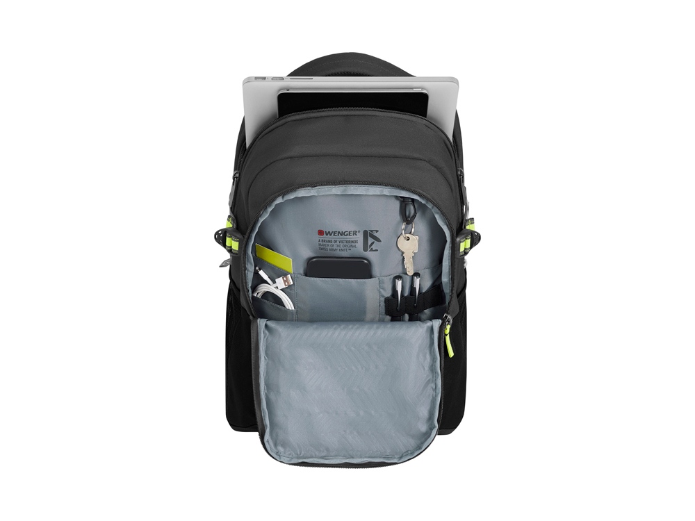 Рюкзак WENGER NEXT Ryde 16, антрацит/черный, переработанный ПЭТ/Полиэстер, 32х21х47 см, 26 л.