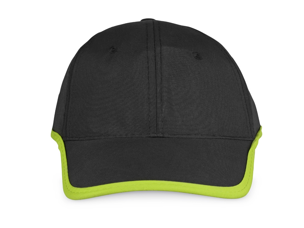 Бейсболка Solo, черный/лайм