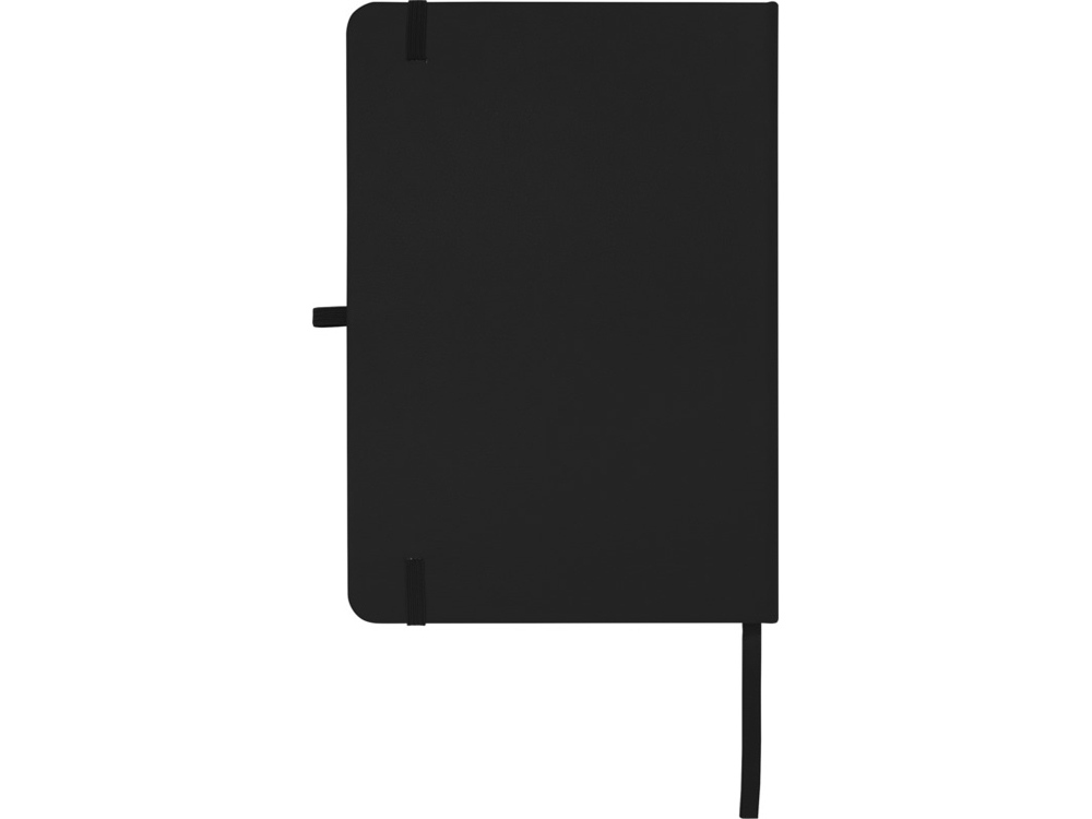 Teak блокнот А5 из переработан. материала в твердой обложке с линован. страницами - сплошной черный