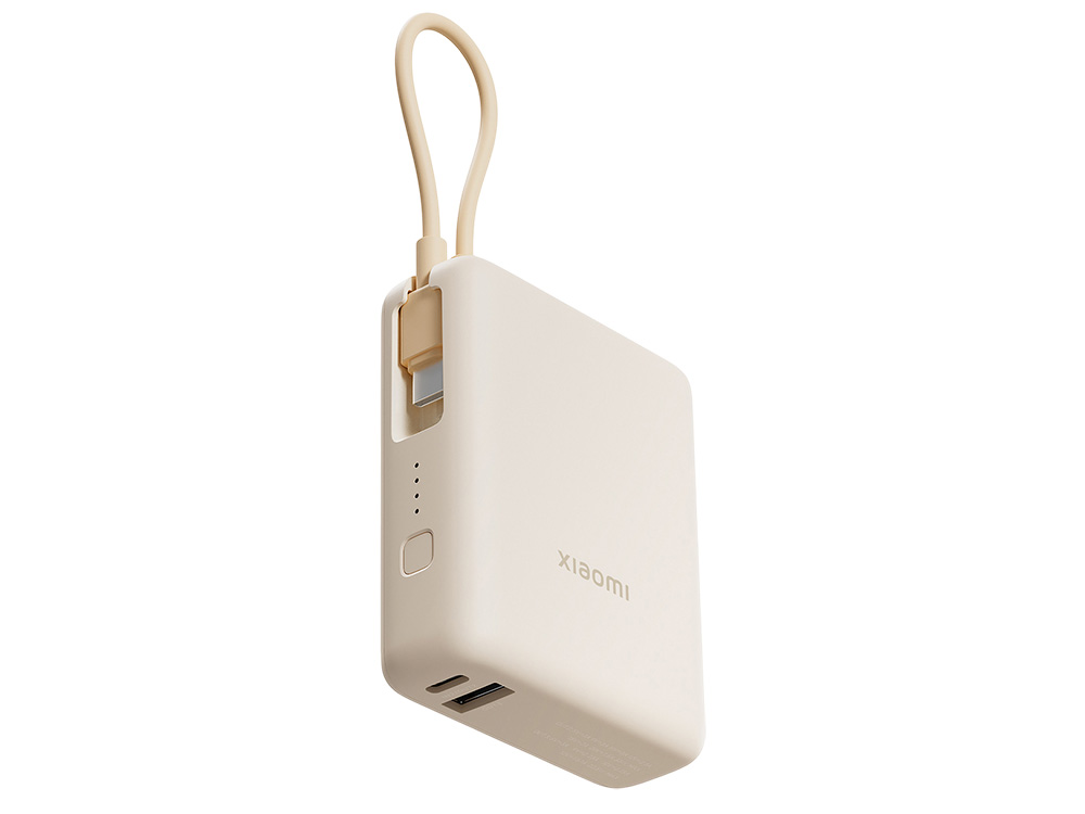 Внешний аккумулятор со встроенным кабелем Xiaomi Power Bank 10000mAh (Integrated Cable) Tan GL