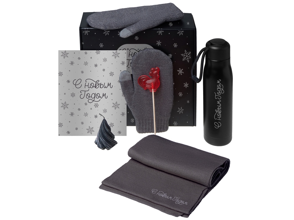 Подарочный набор Re:Air с варежками, шарфом и термосом с логотипом  | Print Logo