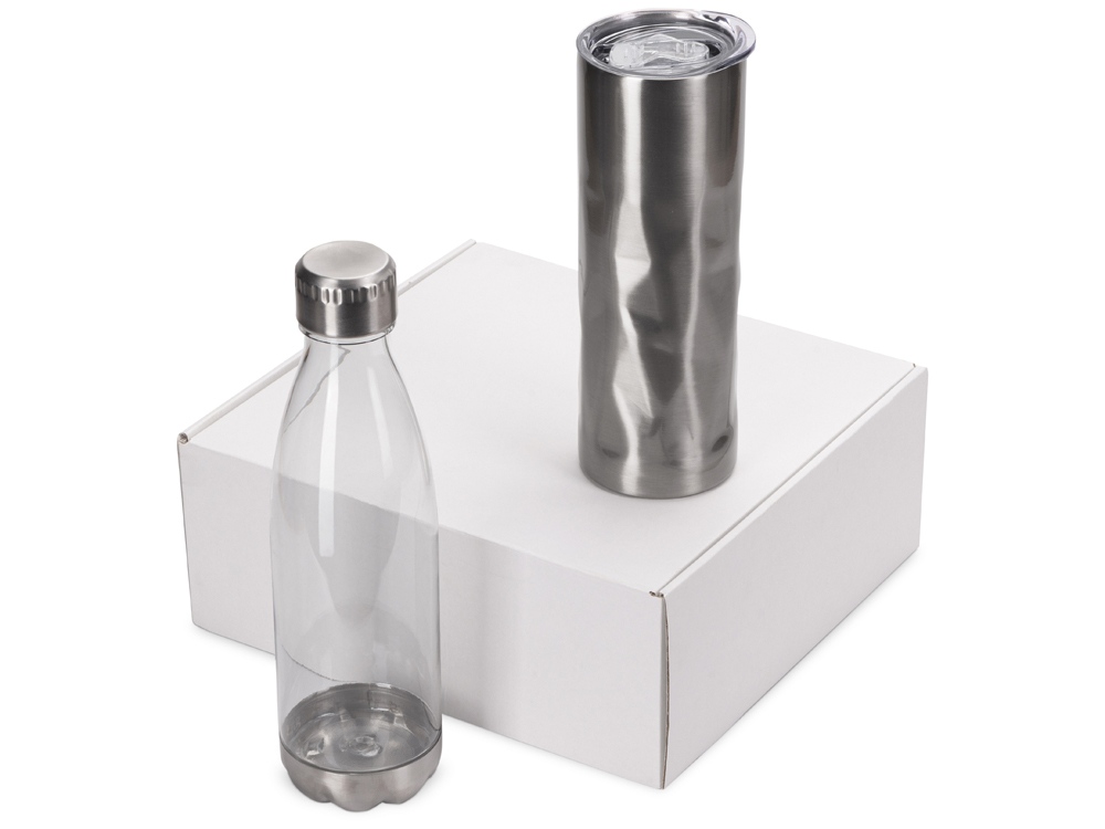 Подарочный набор из термокружки и бутылки Water cross с логотипом  | Print Logo