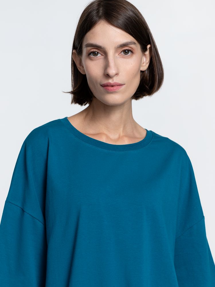 Футболка унисекс оверсайз Crosstown, бирюзовая (морская волна), размер XL