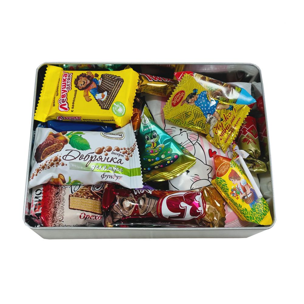 Набор Candyland в коробке — пример нанесения логотипа (сделано в России) | Print Logo