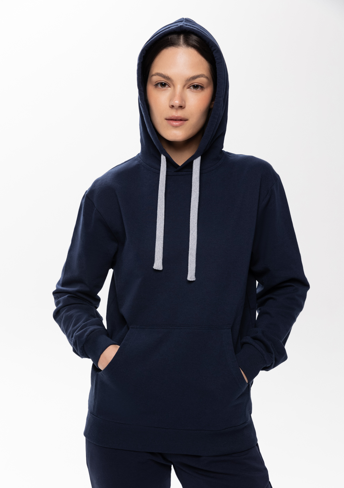 Худи унисекс STAN футер без начёса 260, 23, Тёмно-синий,  (46)  (42/XXS)