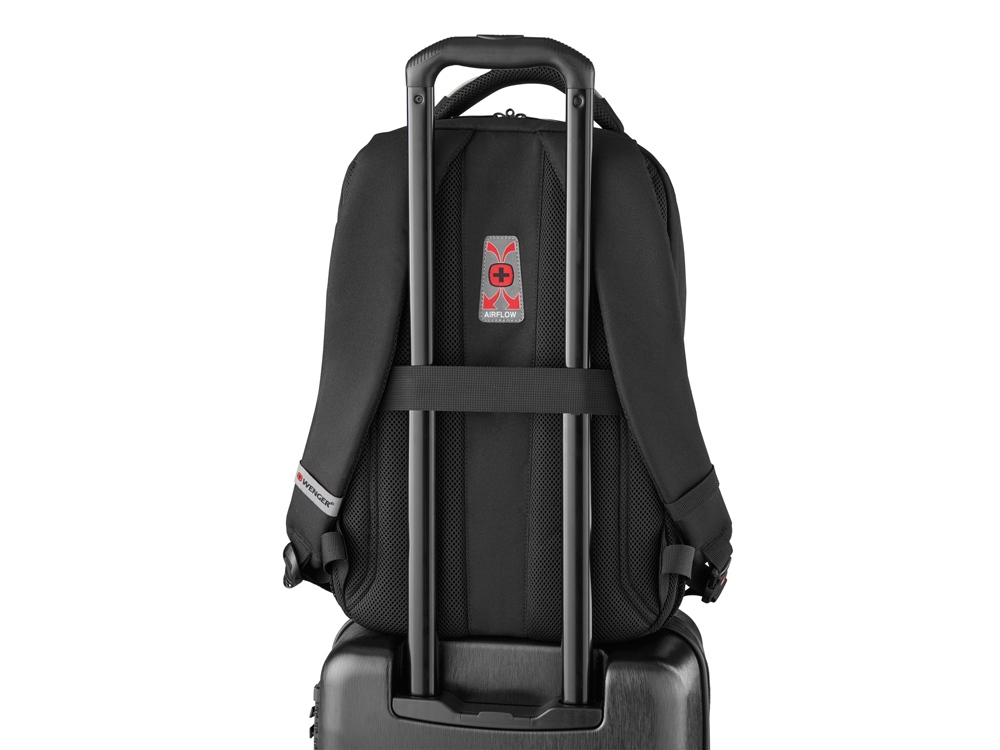 Рюкзак WENGER PlayerMode 15.6, чёрный, 100% полиэстер, 30х23х46 см, 20 л