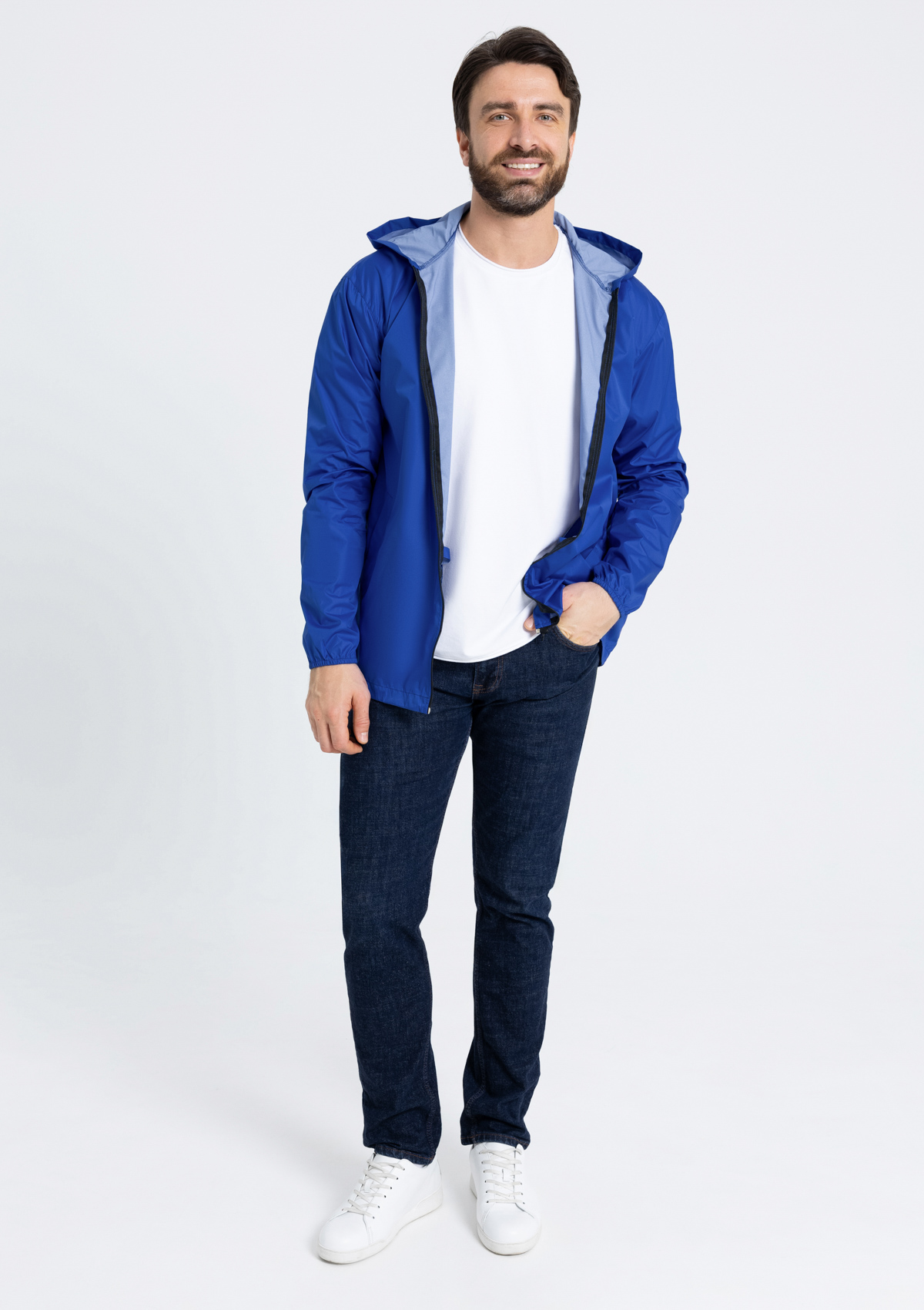 Ветровка унисекс STAN дюспо 210T, 85, 59, Синий,  (16/1)  (54/XXL)