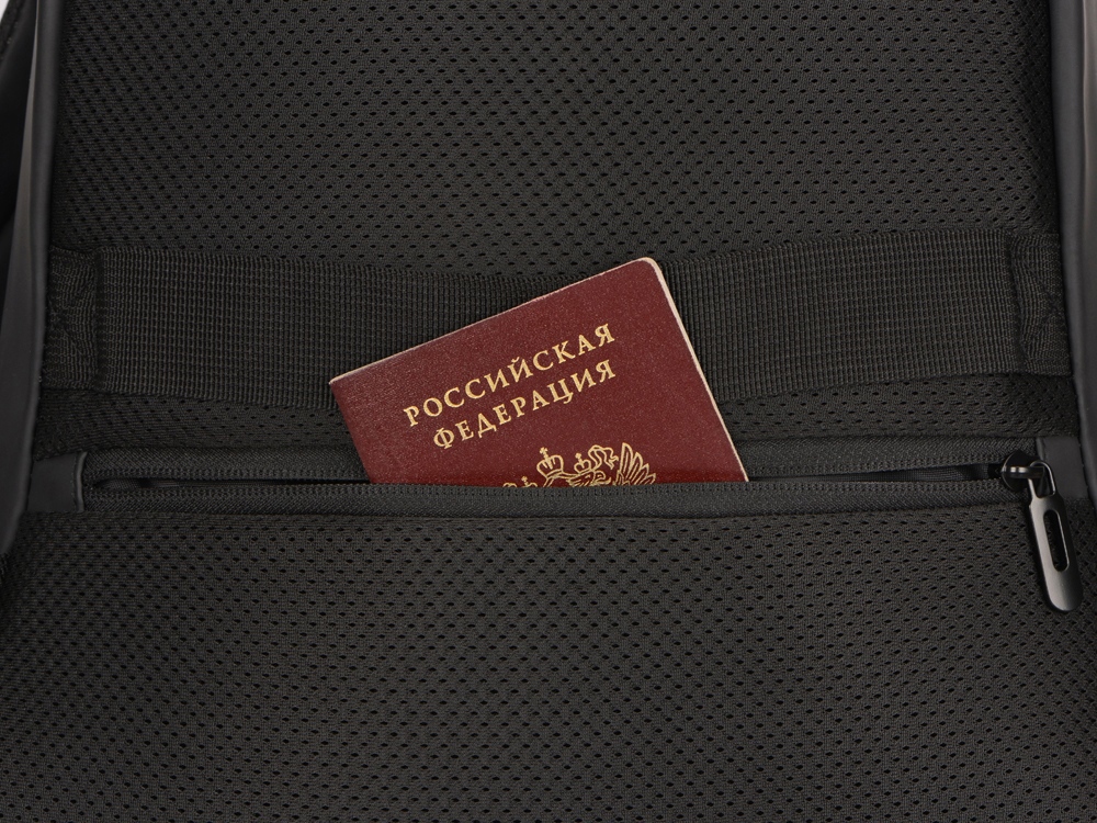 Рюкзак Glam для ноутбука 15'' из мягкой экокожи, черный