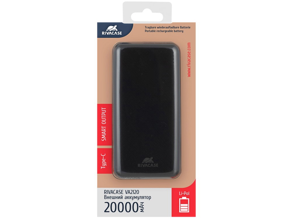 RIVACASE VA2120 (20000mAh), внешний аккумулятор /24