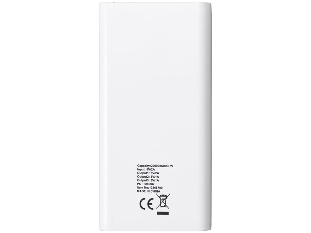 Зарядное устройство емкостью 20000 mAh, белый