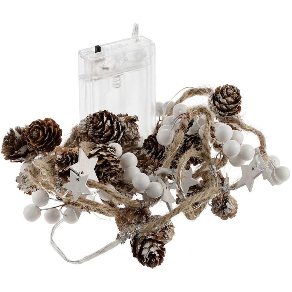 Светодиодная гирлянда Cones and Berries — пример нанесения логотипа () | Print Logo