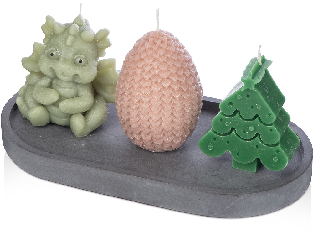 Набор свечей на подставке Год дракона с логотипом  | Print Logo