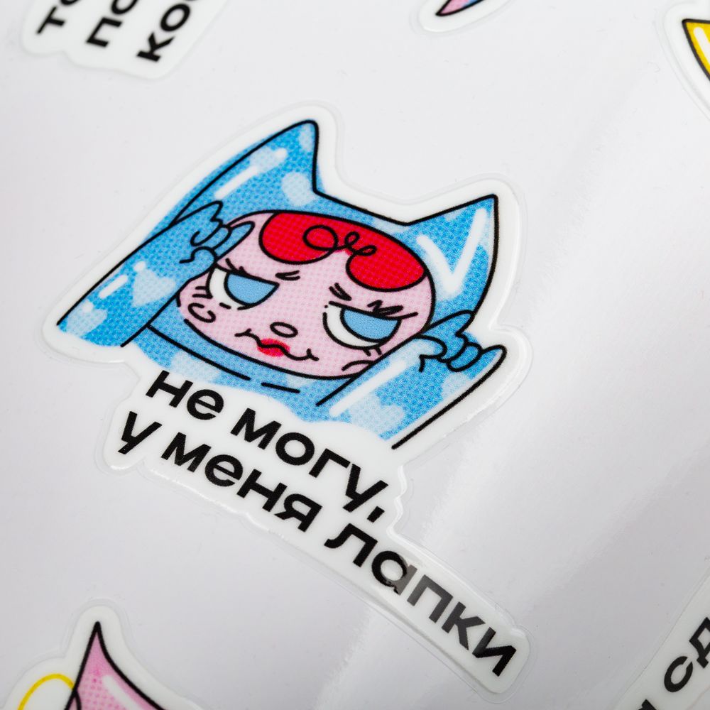 Наклейки UV-DTF Sticker Pack на заказ — пример нанесения логотипа (сделано в России) | Print Logo