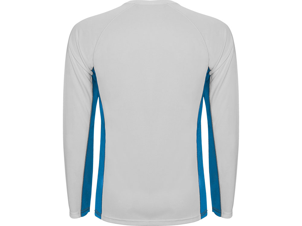 Футболка Shanghai  мужская с длинным рукавом, белый/королевский синий