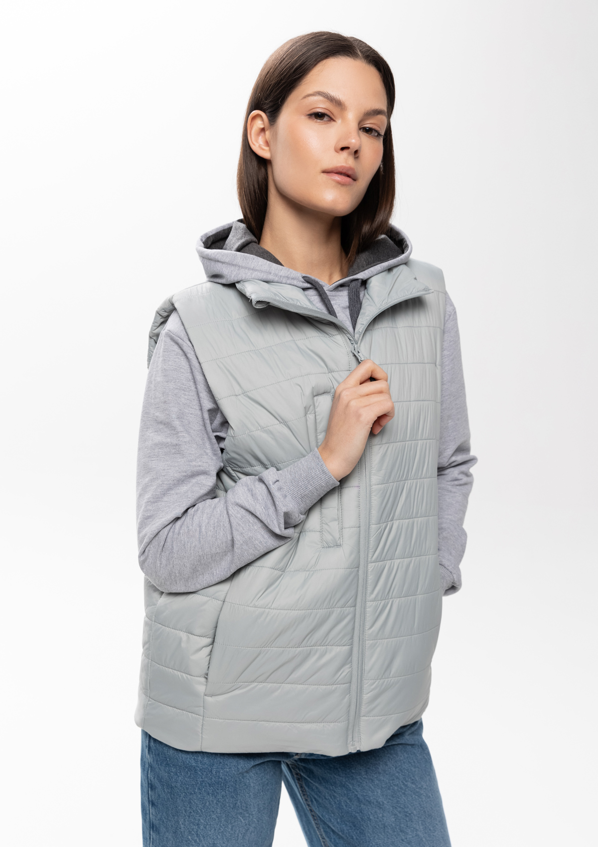 Жилет унисекс утепленный STAN таффета, 65, 87, Светло-серый,  (72)  (56/XXXL)