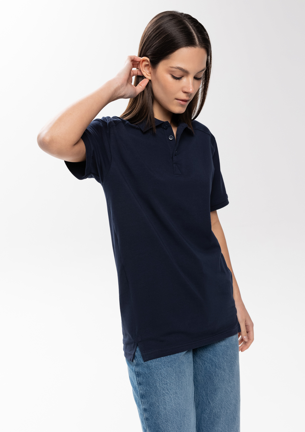 Рубашка поло унисекс STAN хлопок/эластан 200, 05, Тёмно-синий,  (46)  (52/XL)