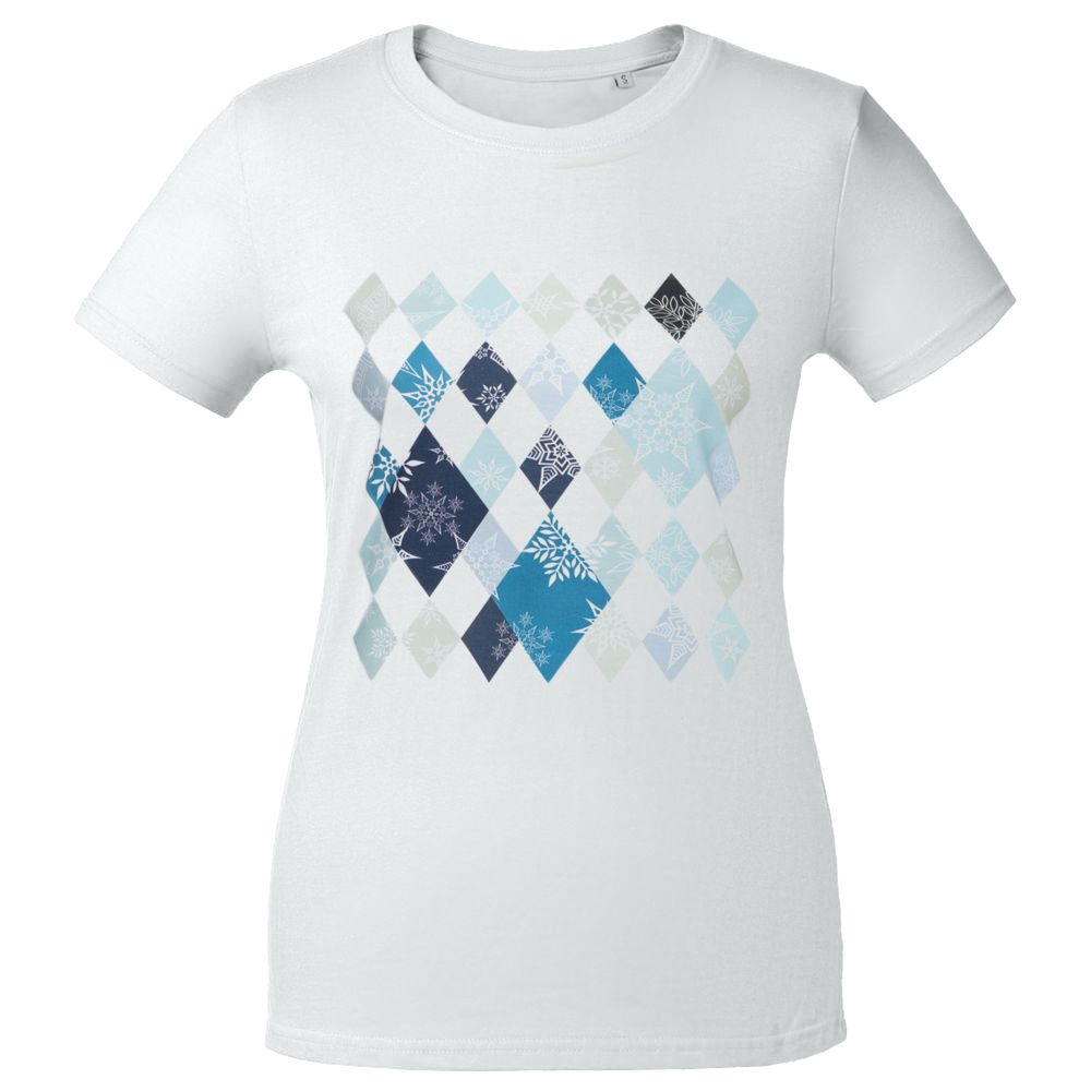 Футболка женская «Ромбо. Первый снег» — пример нанесения логотипа (CoolColor) | Print Logo