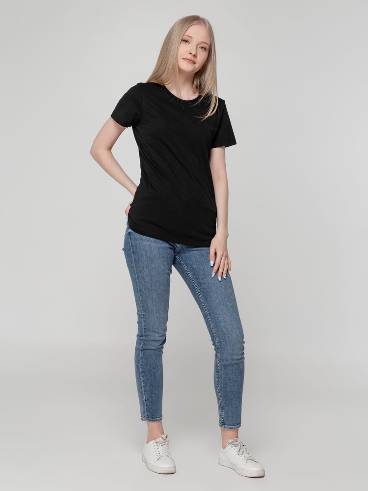 Футболка женская T-bolka Lady, черная, размер S