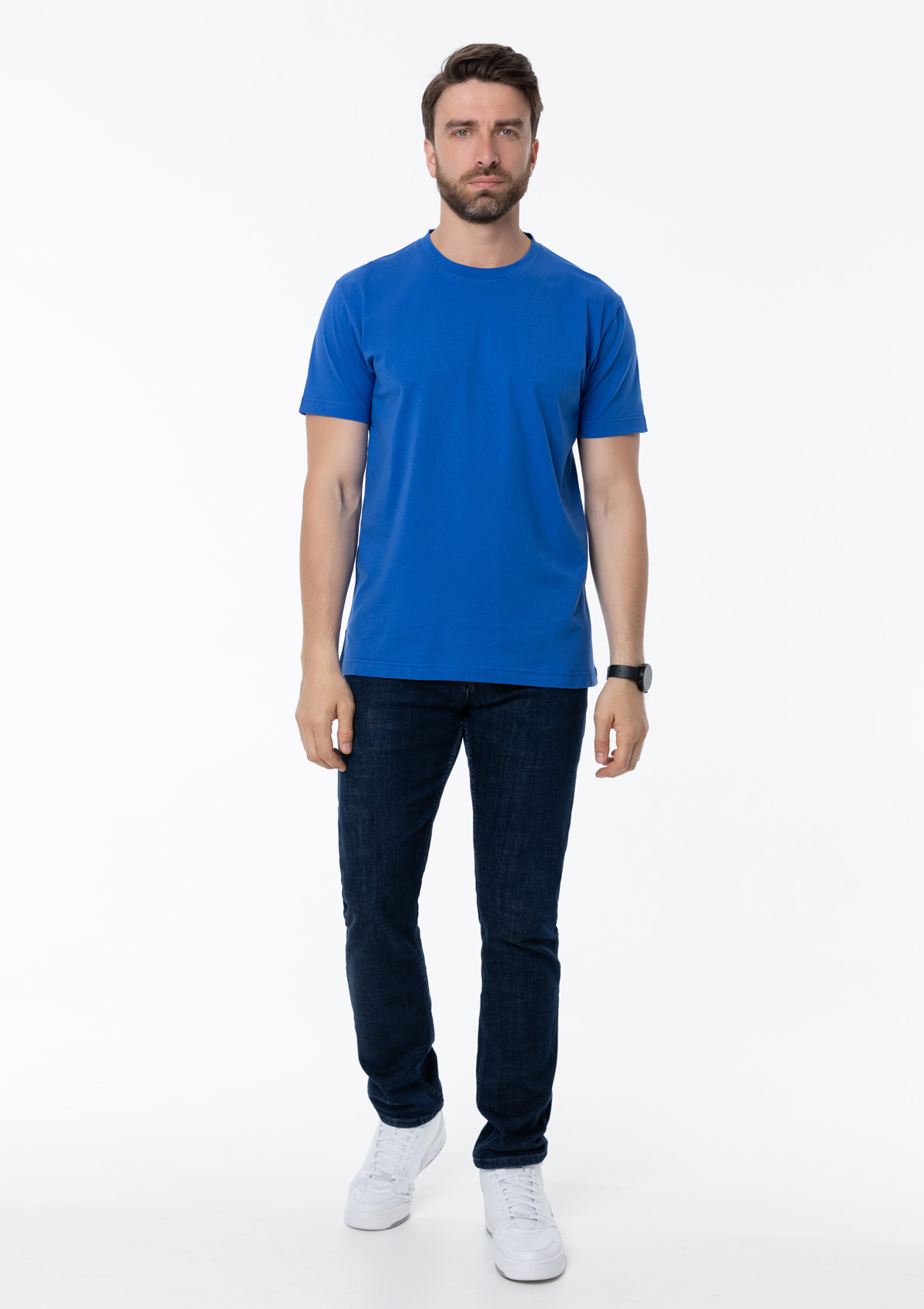 Футболка унисекс STAN, хлопок 150, 51, Синий,  (16/1)  (58/4XL)