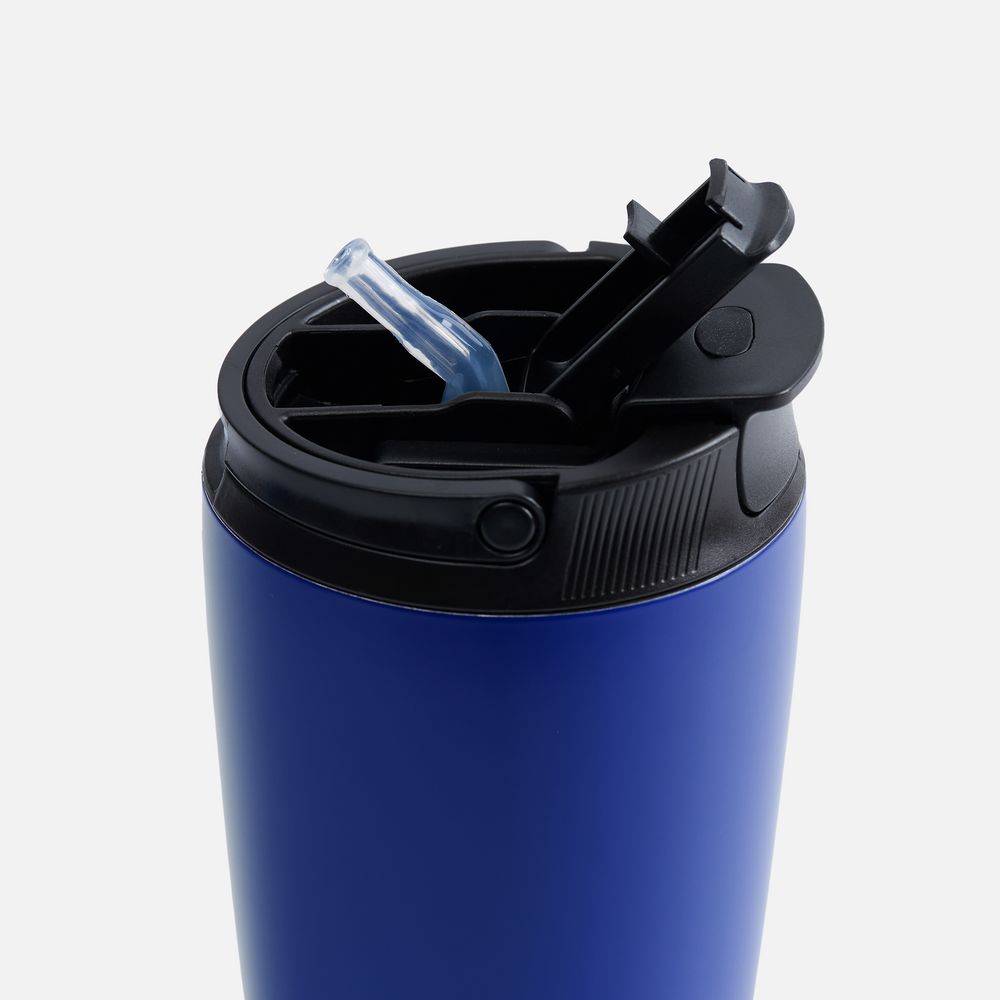 Термостакан с двумя поильниками Duetta — пример нанесения логотипа (Molti) | Print Logo