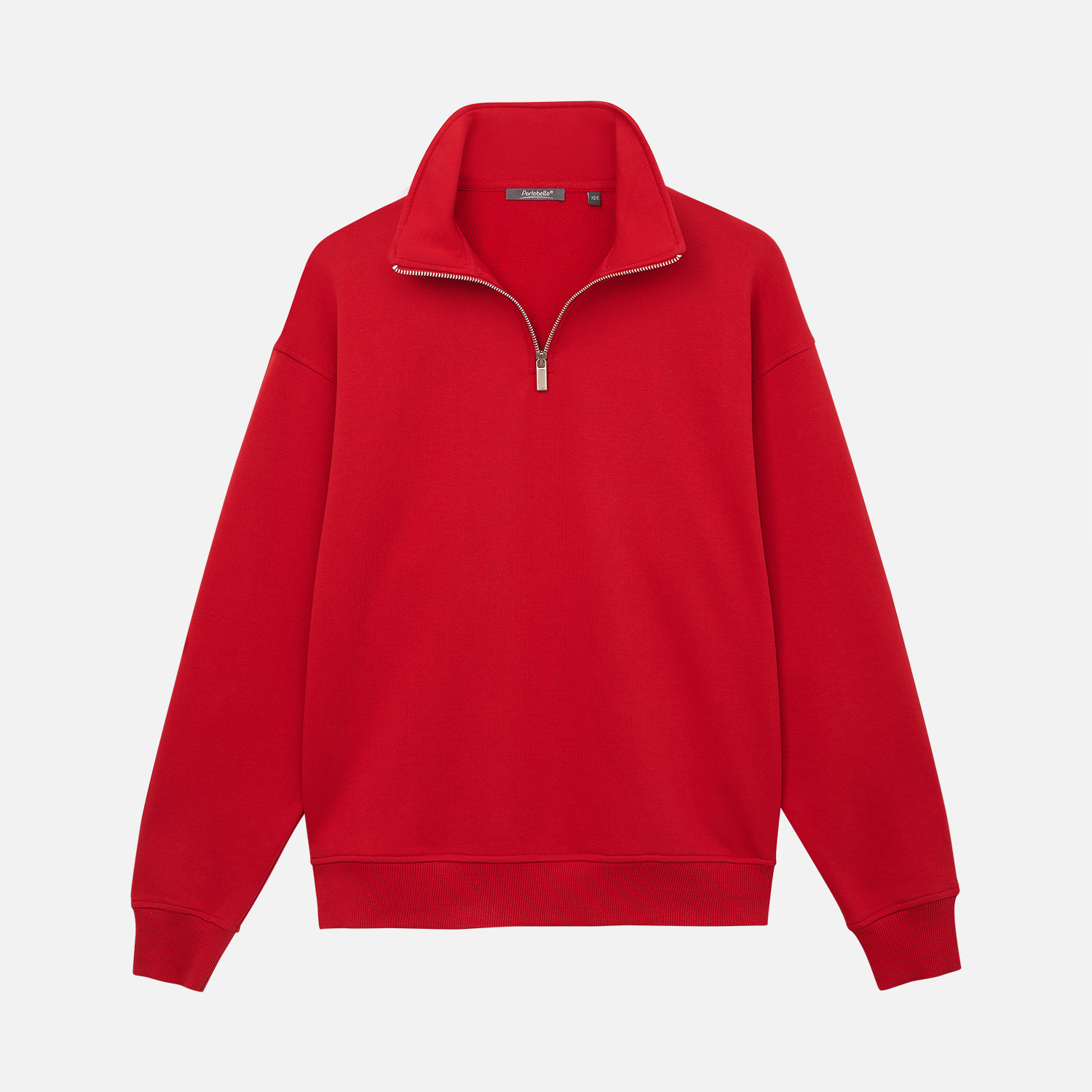 Толстовка на молнии унисекс Флоу (Flow), красная, размер XS/S