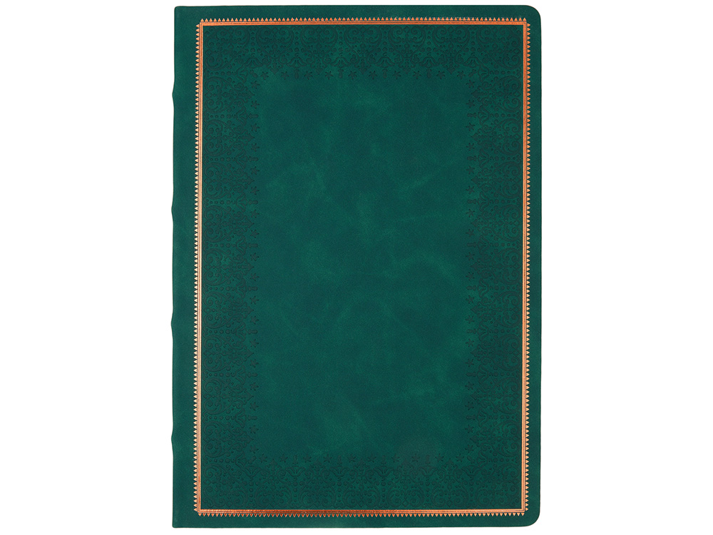 Ежедневник недатированный А4 Royal, зеленый с бронзовым срезом