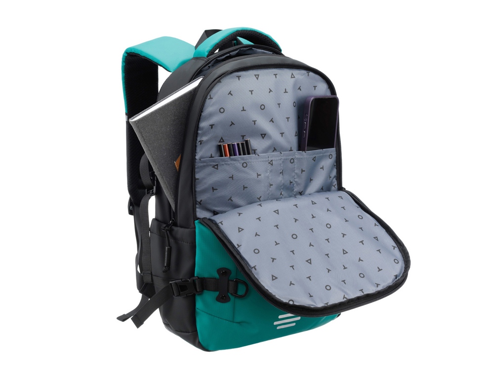 Рюкзак спортивный TORBER ЭКСТРИМ 18, зелёный/чёрный, 31 х 12 х 46 см, 17л