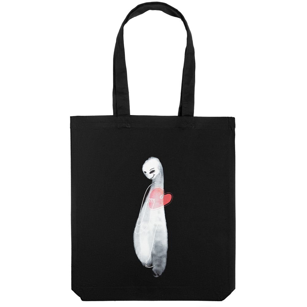 Холщовая сумка Ghost of Love — пример нанесения логотипа (Соль) | Print Logo