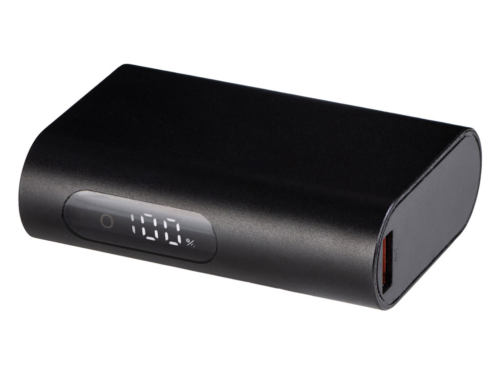 Внешний аккумулятор с быстрой зарядкой QC/PD Qwik, 10000 мАч с логотипом Qjet | Print Logo