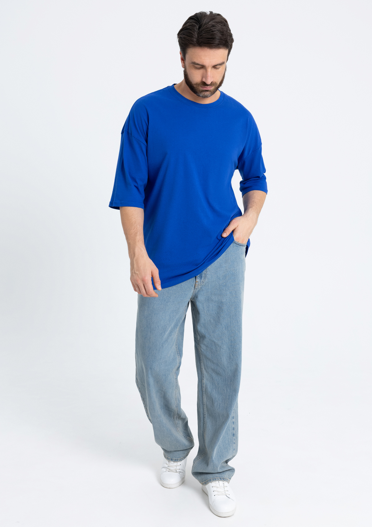 Футболка унисекс оверсайз STAN хлопок 140, 39, Синий электрик,  (47)  (52/XL)