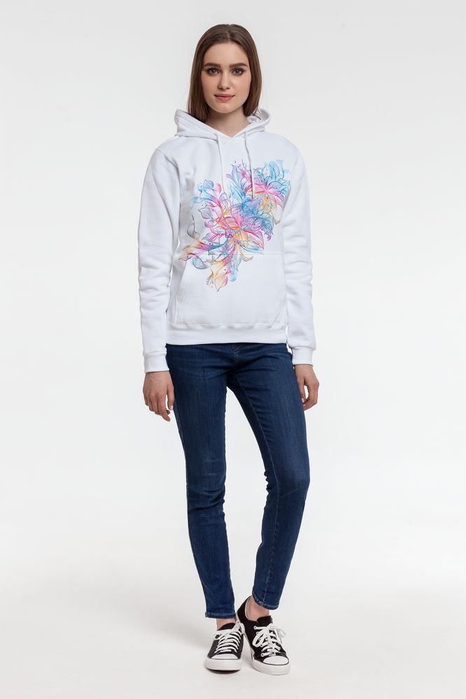 Толстовка с капюшоном Vibrance — пример нанесения логотипа (Принтэссенция) | Print Logo