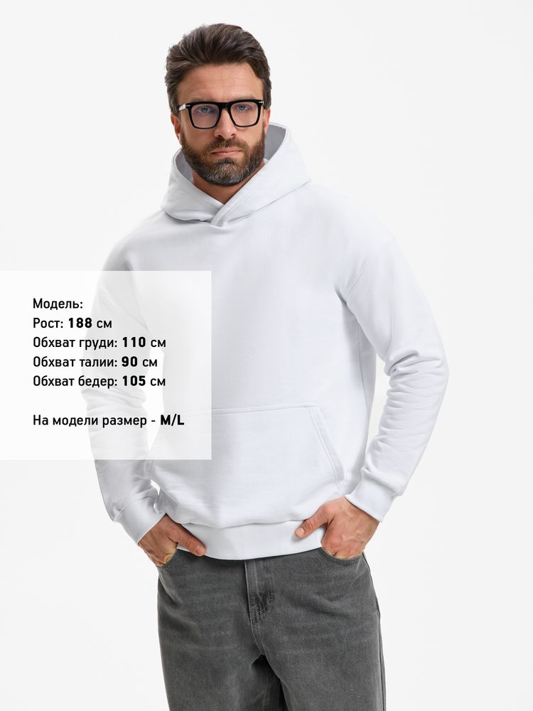 Худи унисекс оверсайз Daylero, белое, размер 3XL/4XL