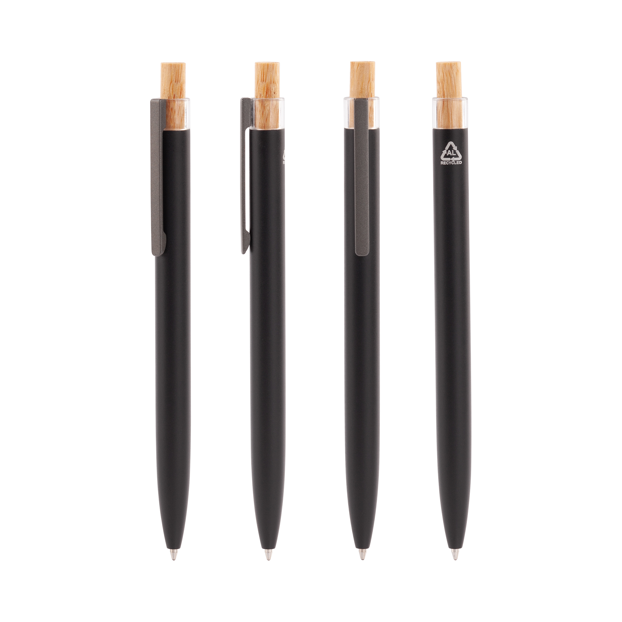 Ручка шариковая "Matt" с кнопкой из бамбука, бирюзовый