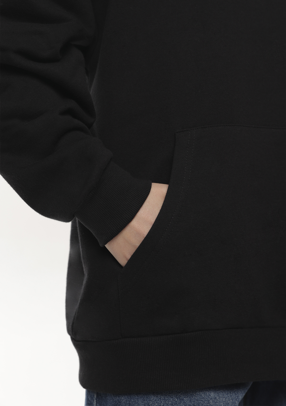 Худи унисекс STAN оверсайз футер без начёса 350, 66, Чёрный,  (20)  (48/M)