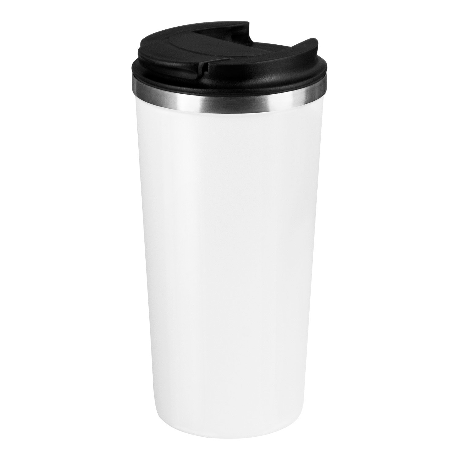 Термокружка вакуумная Палермо, белая, гладкое покрытие