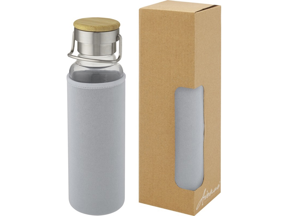 Стеклянная бутылка Thor с неопреновым чехлом с логотипом Avenue | Print Logo