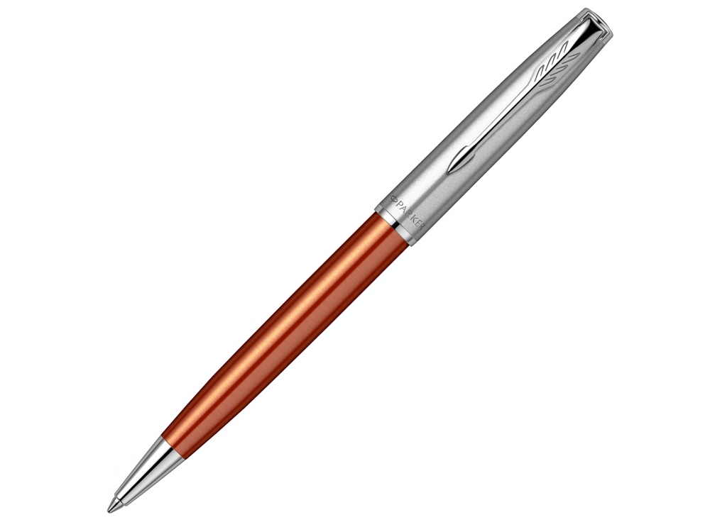 Ручка шариковая Parker Sonnet Essentials Orange SB Steel CT с логотипом Parker | Print Logo