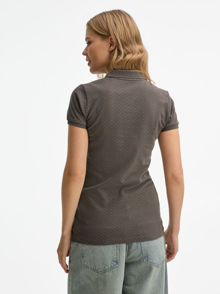 Рубашка поло женская Brandy Women темно-серый с белым, размер L